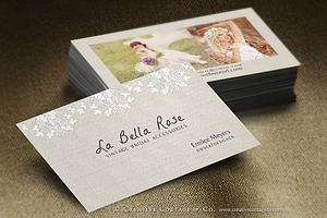 Pretty Linen Business Card Template