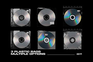 CD Plastic Bag Mockup