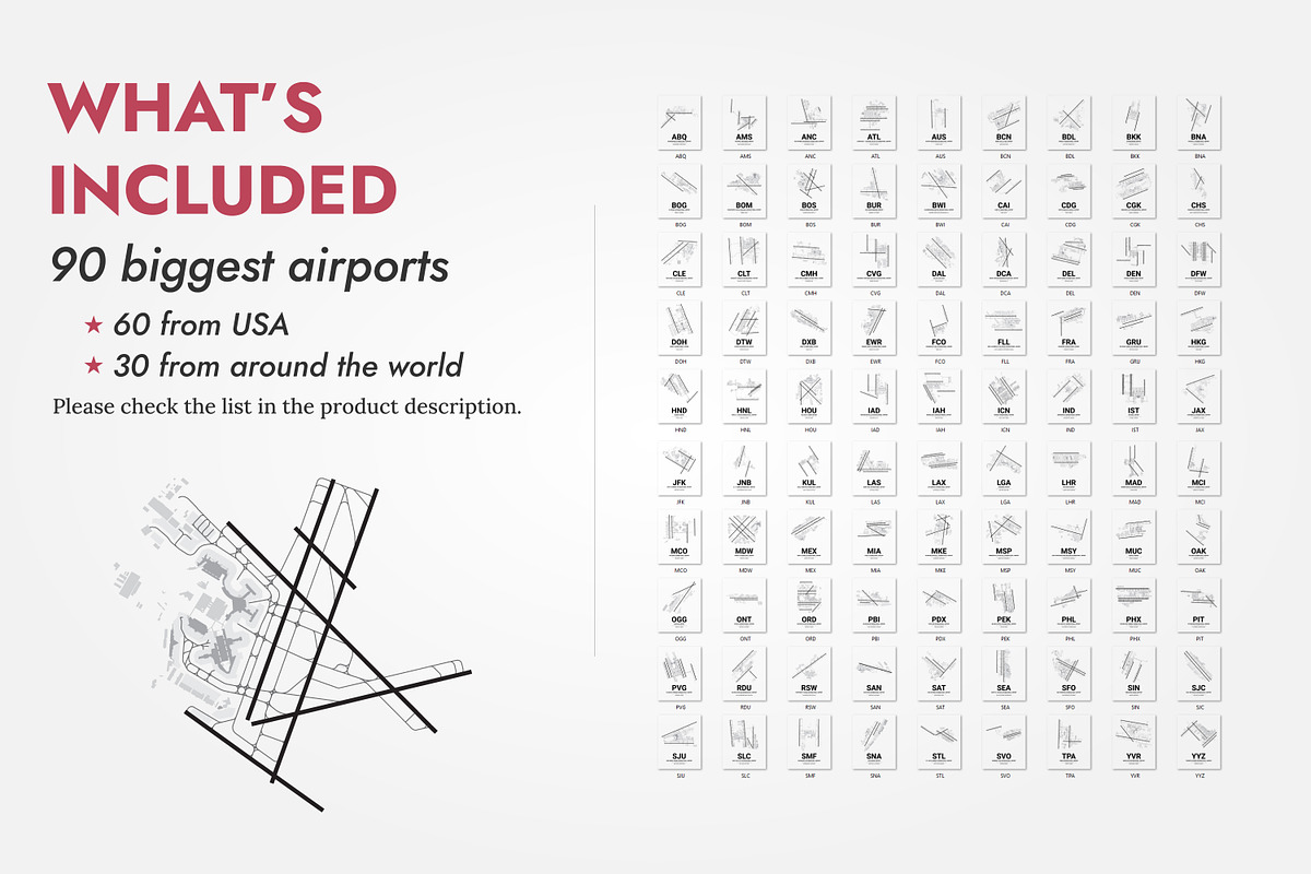 Airport Maps Bundle SVG Vector Files, a Transportation Illustration by AdrianDragne (Photo 2 of 9)