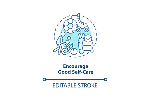 Encourage good self care turquoise, an Icon by IMG Visuals