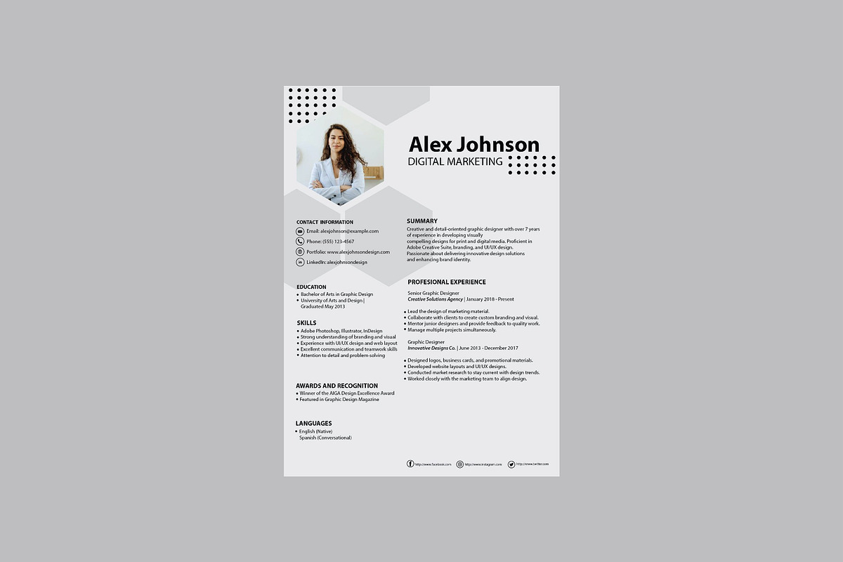 Resume Template Digital Marketing, a Resume Template by dulchaer29