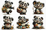 Whimsical Easter Panda Clipart, an Illustration by Craft Nest (Thumbnail 4 of 11)