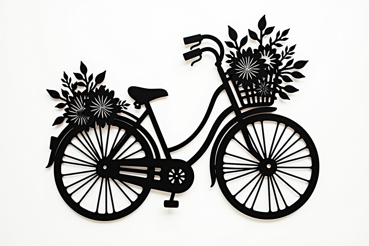 Charming Bicycle with Flowers, an Illustration by Amazin_art (Photo 8 of 21)