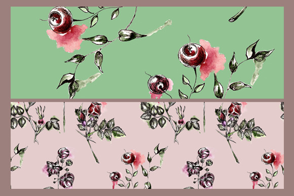 Seamless pattern with flowers preview 5