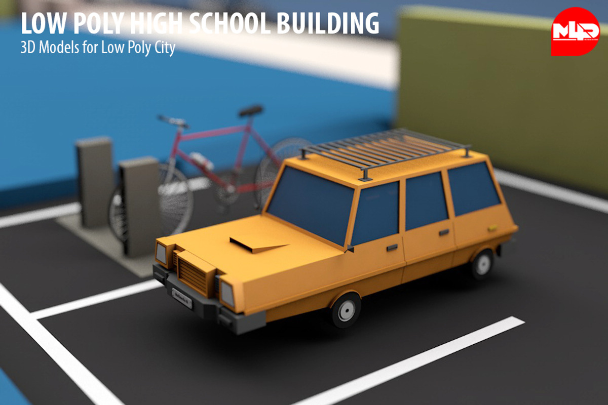 Low Poly High School Building, an Architecture 3D Model by multimedia4ds (Photo 12 of 13)