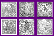 Fantasy Dragon Coloring Pages, an Animal Illustration by BerryPieArt (Thumbnail 3 of 3)