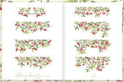 Vintage Cherry Crest Watercolor Set, a Decorative Illustration by WonderWonder (Thumbnail 5 of 21)