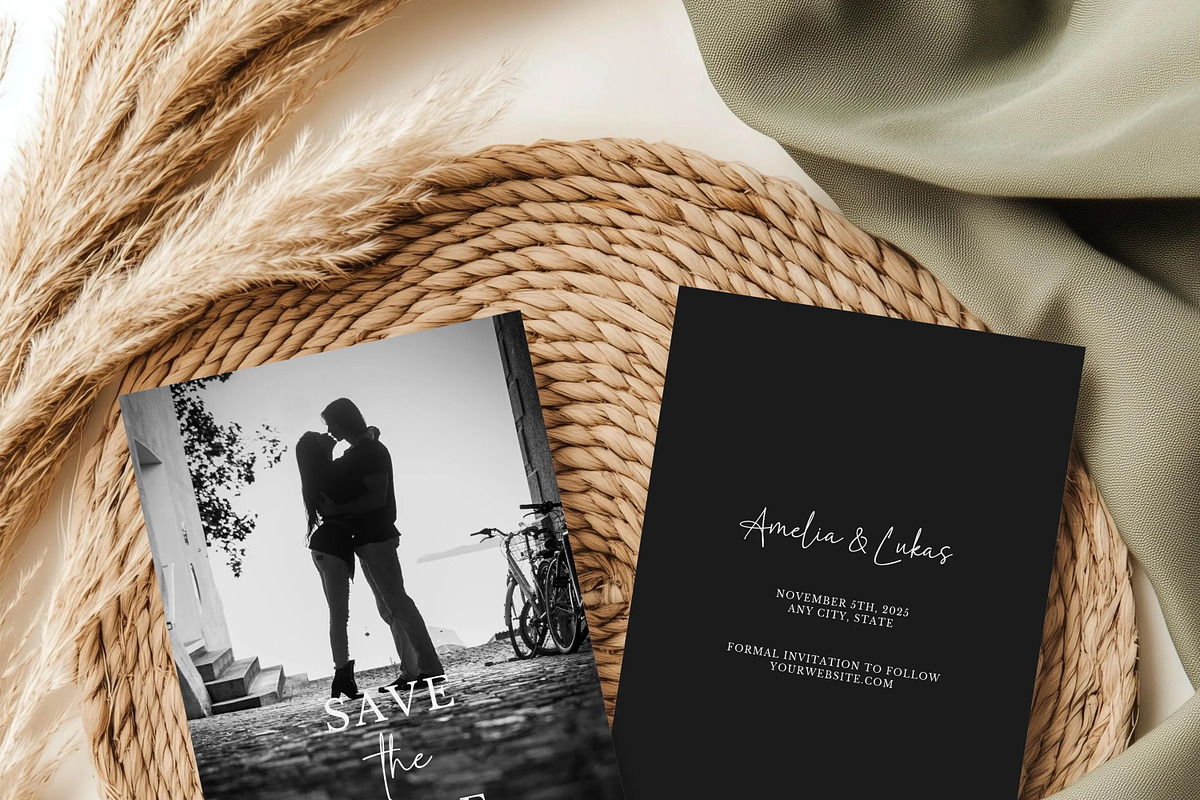 Modern Minimal Save the Date Invite, an Invitation Template by LucaTheme (Photo 1 of 6)