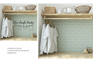 LAUNDRY ROOM Wall&Frame Mockups