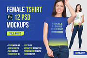 Female T-Shirt Mockups Vol 5 Part 2, a Shirt Mockup by Hi, Mock-Up! (Thumbnail 1 of 10)