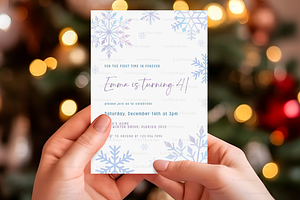 Holiday Card In Hand Mockup, 5x7