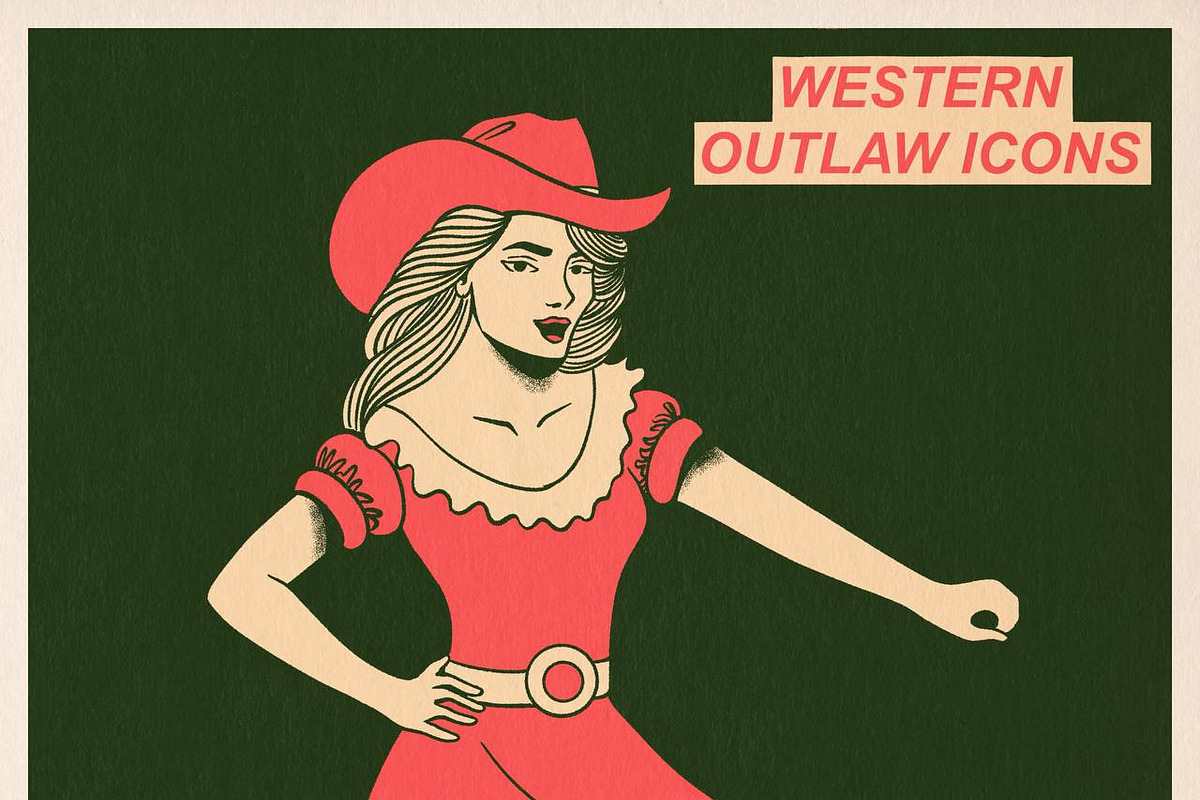 Western Outlaw Icons, an Object Illustration by Bromz Studio (Photo 3 of 4)