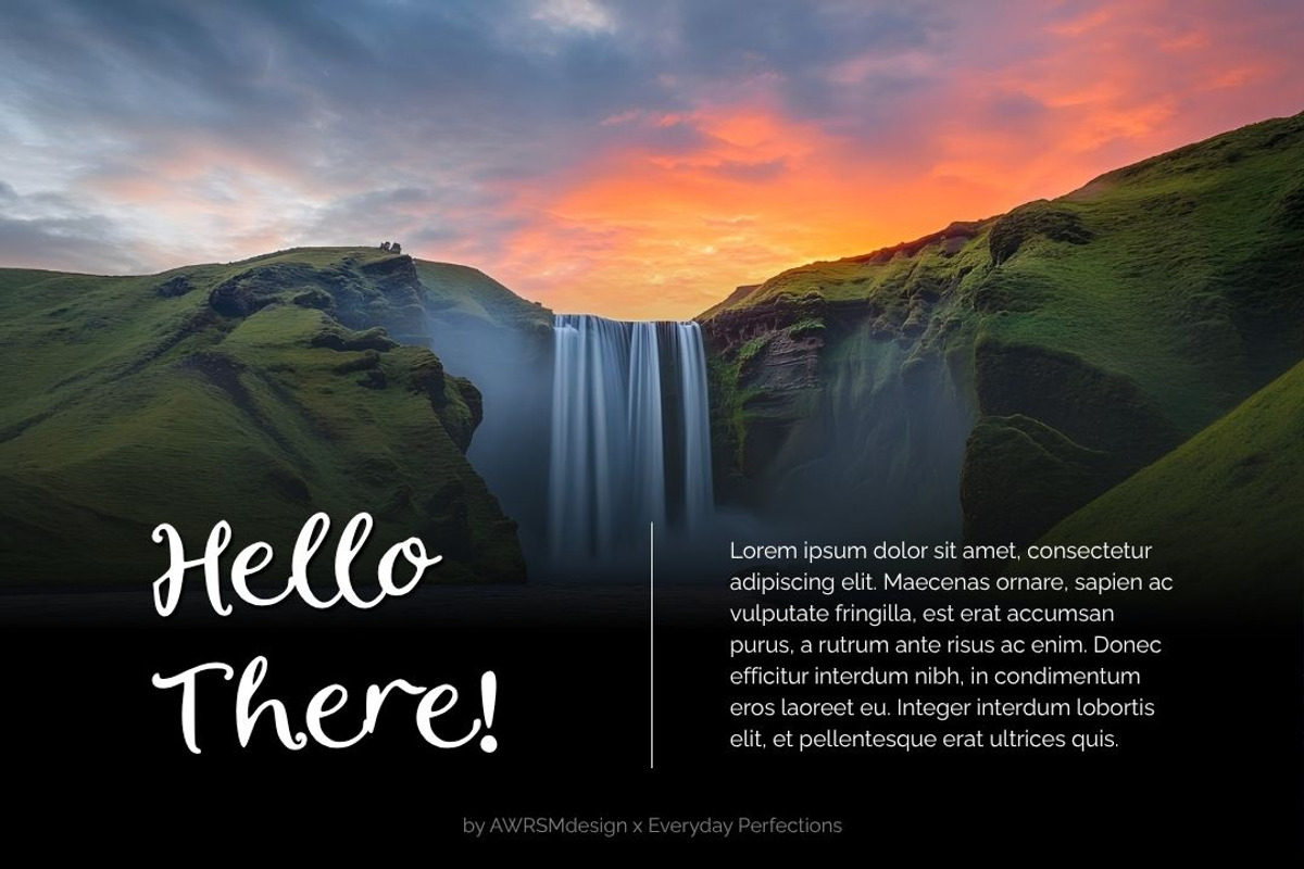 Fluria | Unique Decorative Font, a Handwritten Font by Everyday Perfection (Photo 3 of 5)