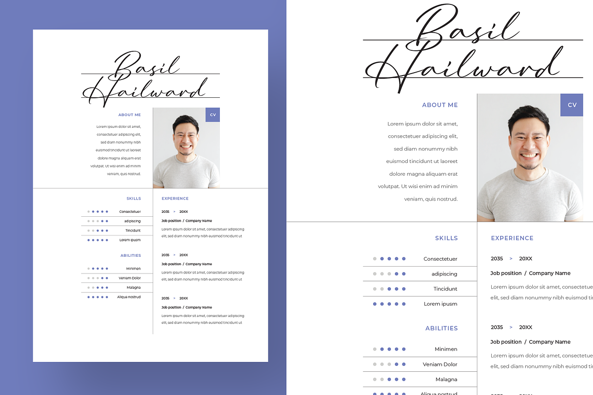 Resume With Handwriting Name, a Resume Template by Filip Studio (Photo 2 of 4)