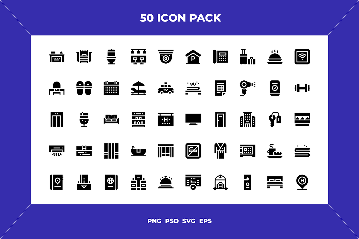Hotel icons, an Outline Icon by Wencory (Photo 1 of 2)
