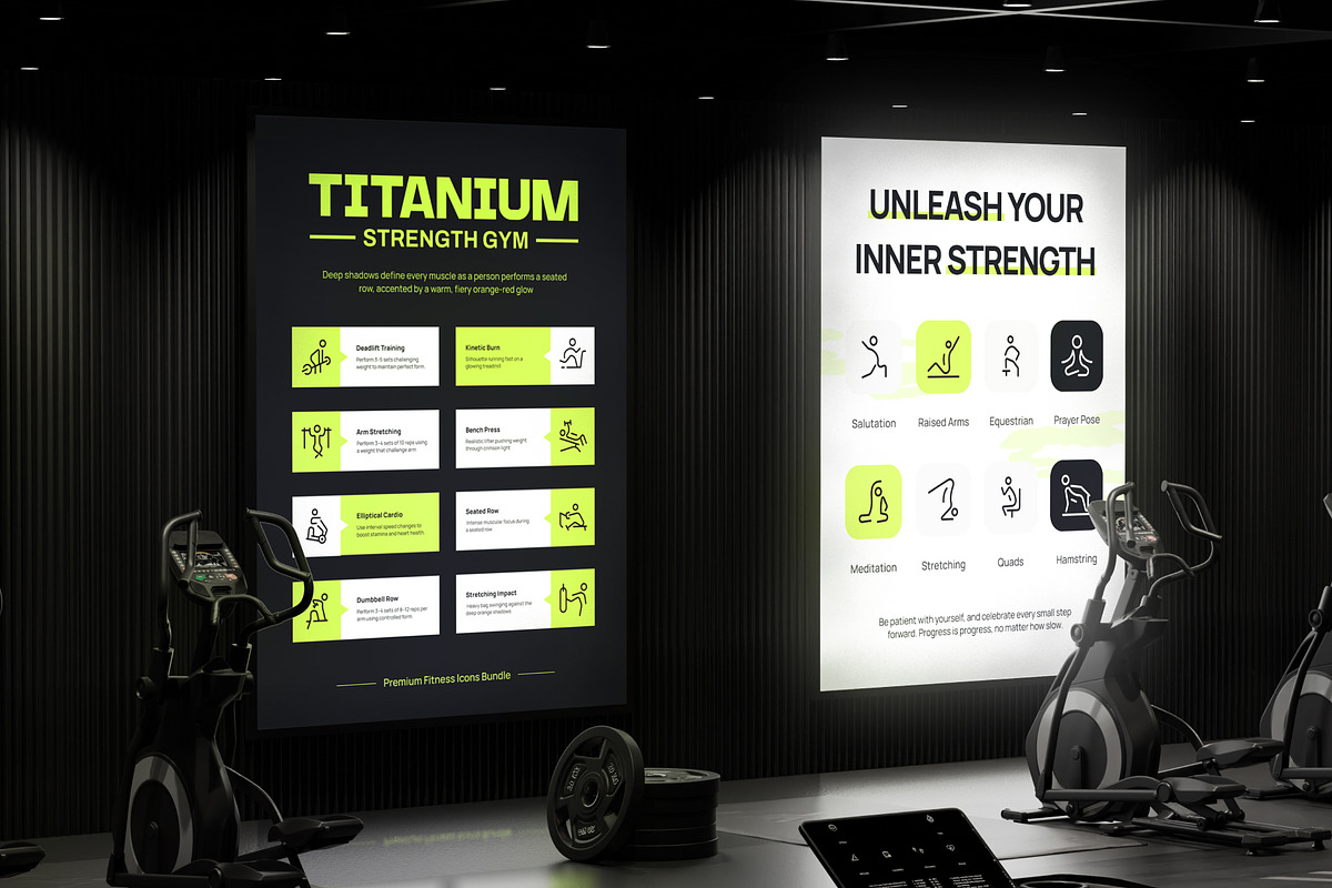 300 Fitness Icons, an Outline Icon by Prosymbols (Photo 3 of 9)