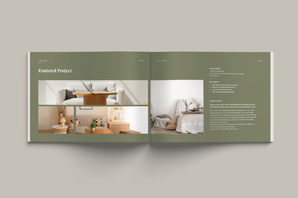 Interior Portfolio Landscape, a Brochure Template by Pixelpick (Photo 6 of 9)