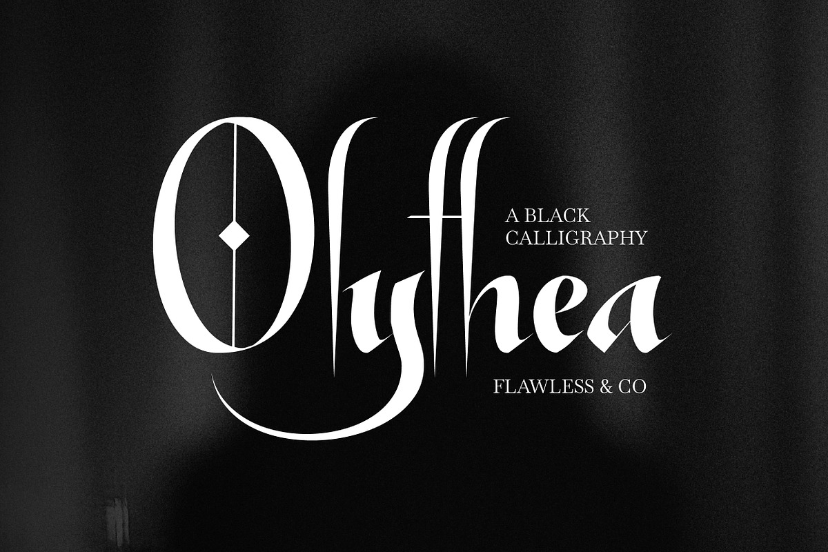 Olythea - Black Calligraphy Font, a Blackletter Font by Flawless And Co (Photo 1 of 10)