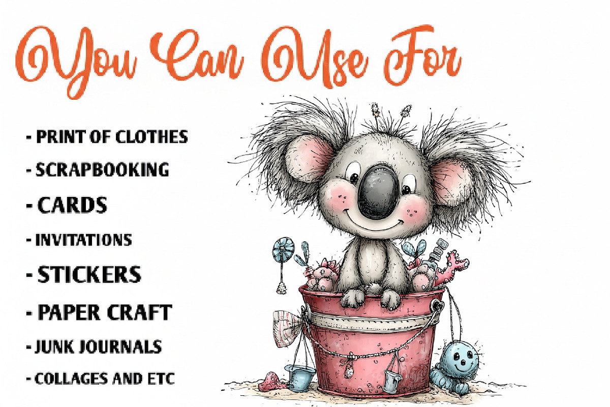 Summer Beach Koala PNG Clipart, an Animal Illustration by CreationArt (Photo 5 of 7)