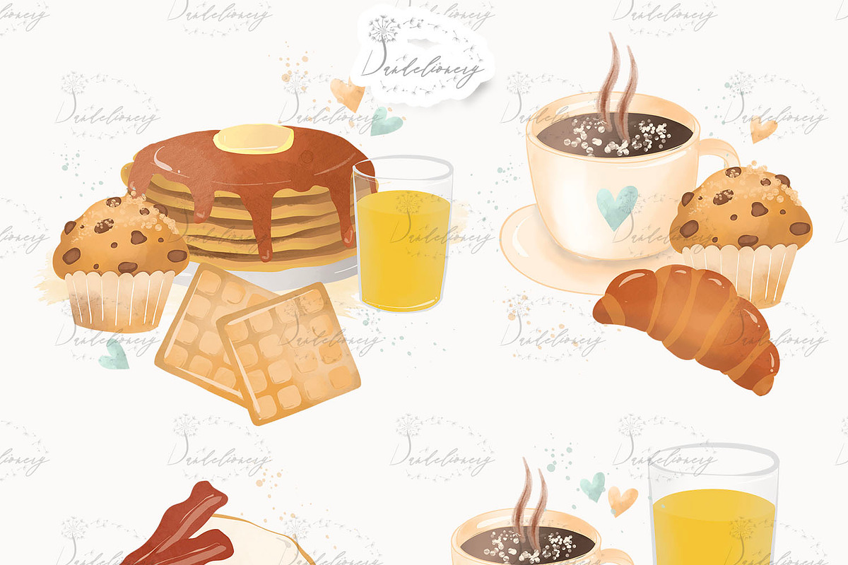 Breakfast cliparts, an Object Graphic by designloverstudio (Photo 2 of 2)