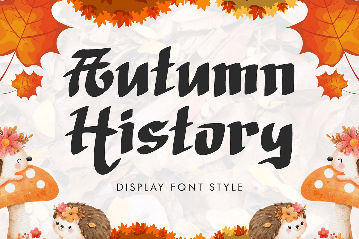 Autumn History, a Handwritten Font by Yoga Letter (Photo 1 of 6)