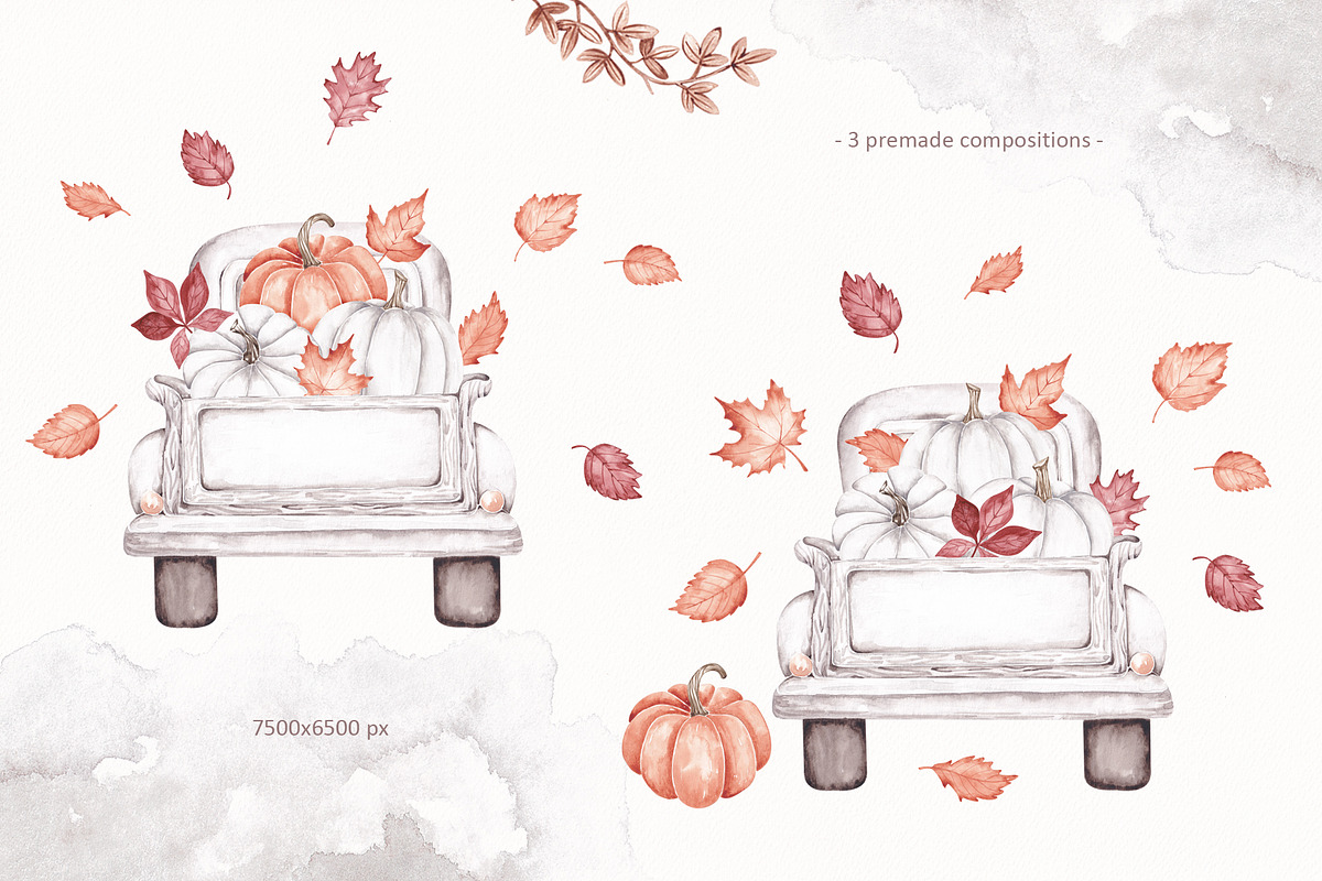 Watercolor Clipart Autumn Spirit, a Seasonal Illustration by SirenaArt (Photo 7 of 8)