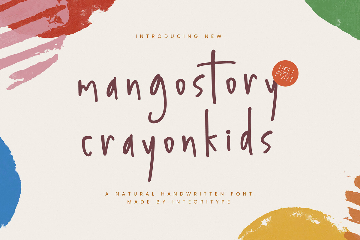 Mangostory Crayonkids, a Handwritten Font by Integritype Studio (Photo 1 of 15)