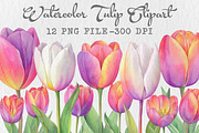 Watercolor Tulip Clipart, an Illustration by Libby Wishes (Thumbnail 1 of 6)
