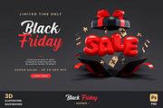 Black Friday Sale Banner Background, a Marketing Template by TandemStock (Thumbnail 1 of 4)