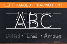 Left-Handed Letter Tracing Font