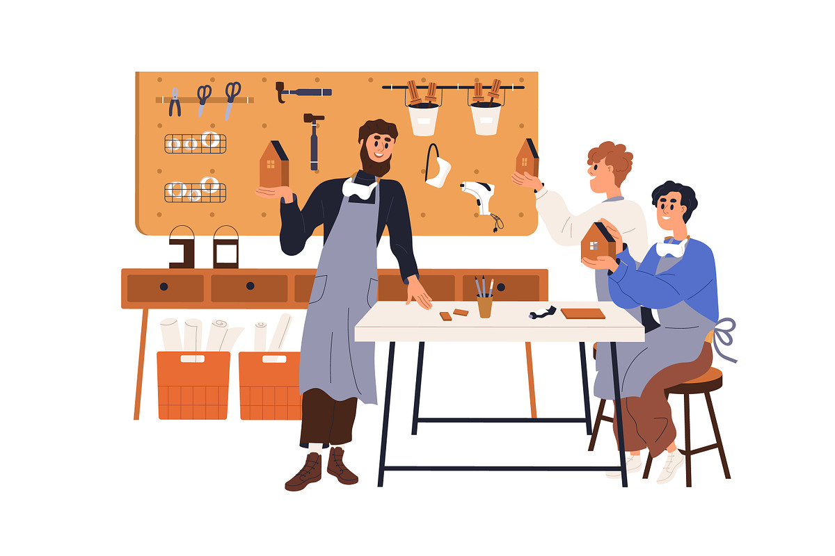 School teachers in classrooms set, an Education Illustration by Good Studio (Photo 15 of 15)