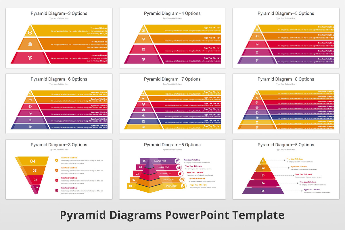 Pyramid Diagrams PowerPoint template, a Presentation Template by GraphicStan (Photo 4 of 8)