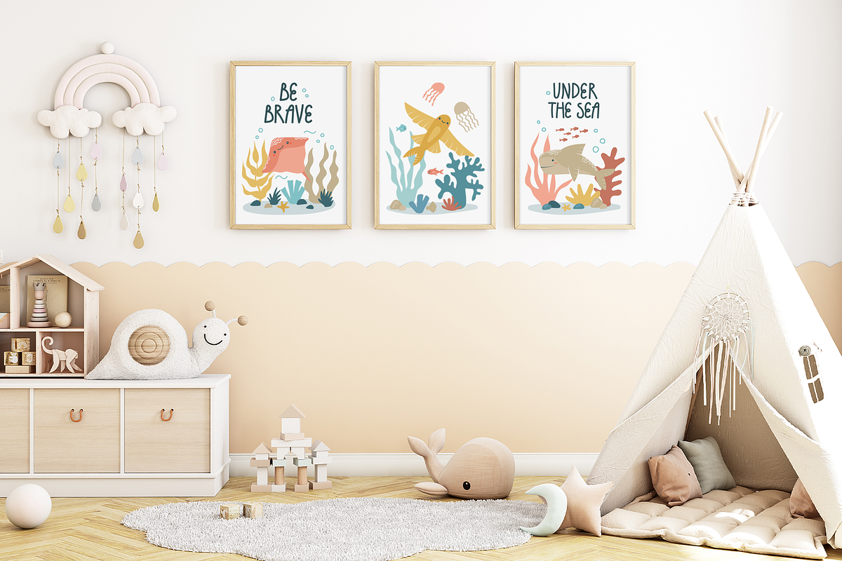 Under the sea clipart for kids, an Animal Illustration by RinaKustova (Photo 8 of 12)