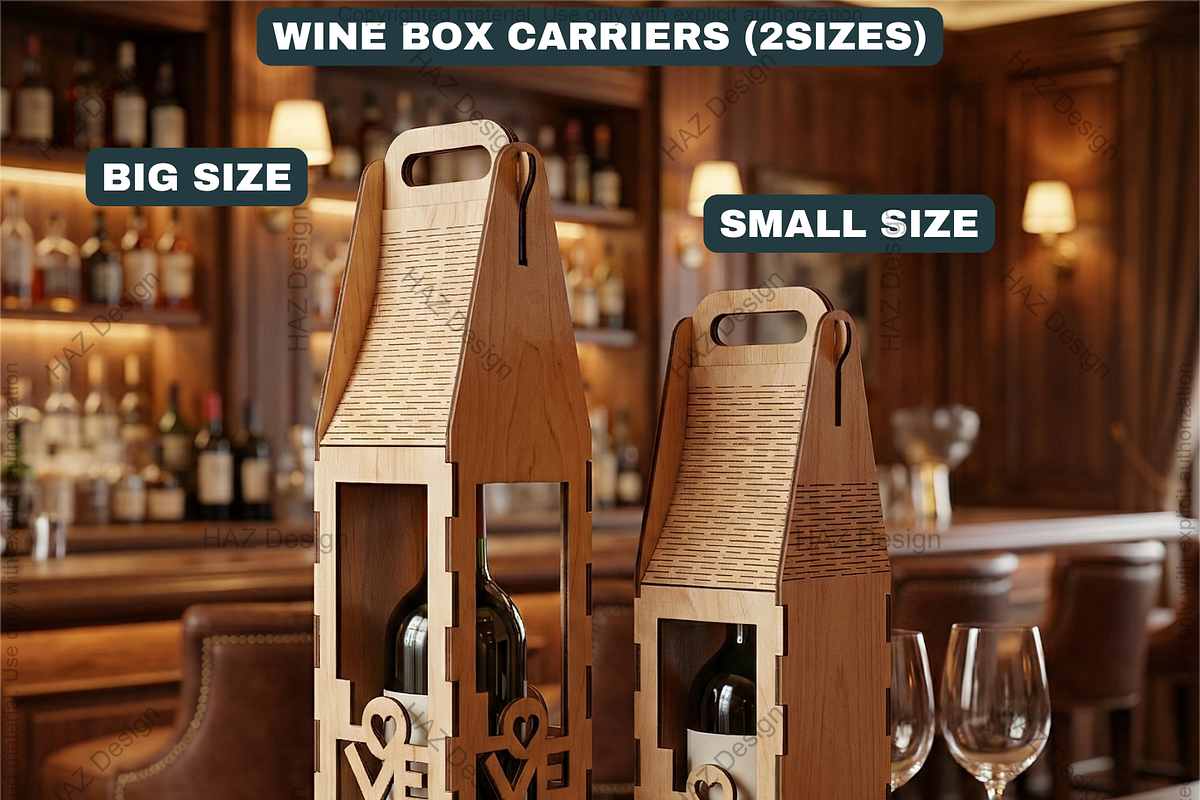 Wooden Wine Box Laser Cut Templates, a Graphic by AtacanDigital (Photo 7 of 8)