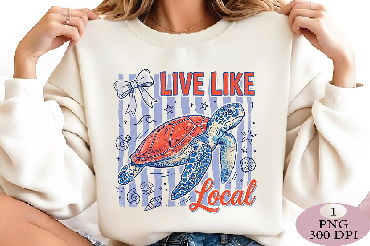 Retro Summer Sarcastic Beach Turtle, an Illustration by Daily.Designs (Photo 2 of 5)