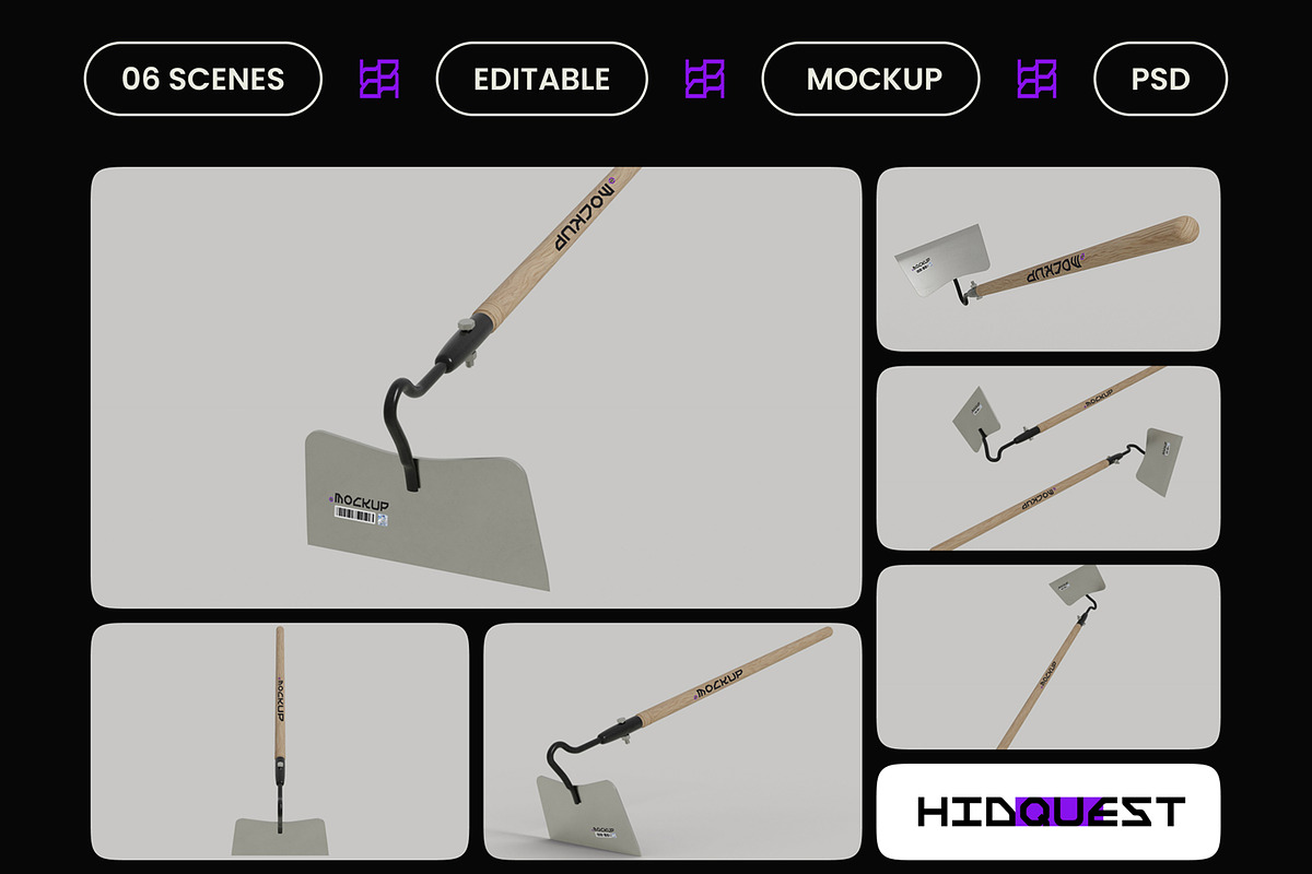 Long Handled Hoe Mockup, a Household Mockup by hiddemaru (Photo 2 of 4)