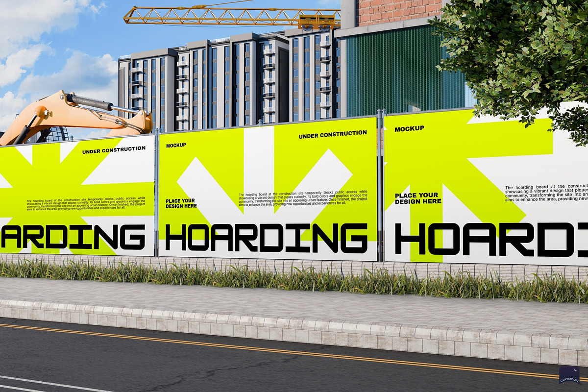 Construction Hoarding Banner Mockup, a Mockup by Claymoon Lab (Photo 3 of 4)