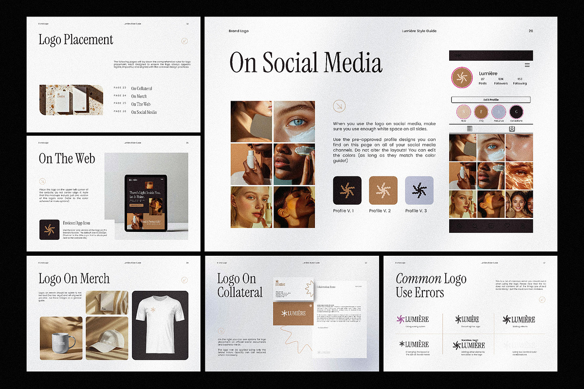 Lumière Branding Guidelines, a Branding & Logo Template by AndrewPixel (Photo 7 of 14)