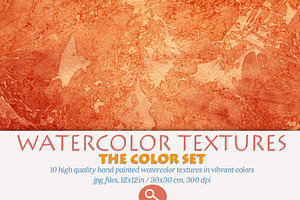 Watercolor Textures Set - Brights