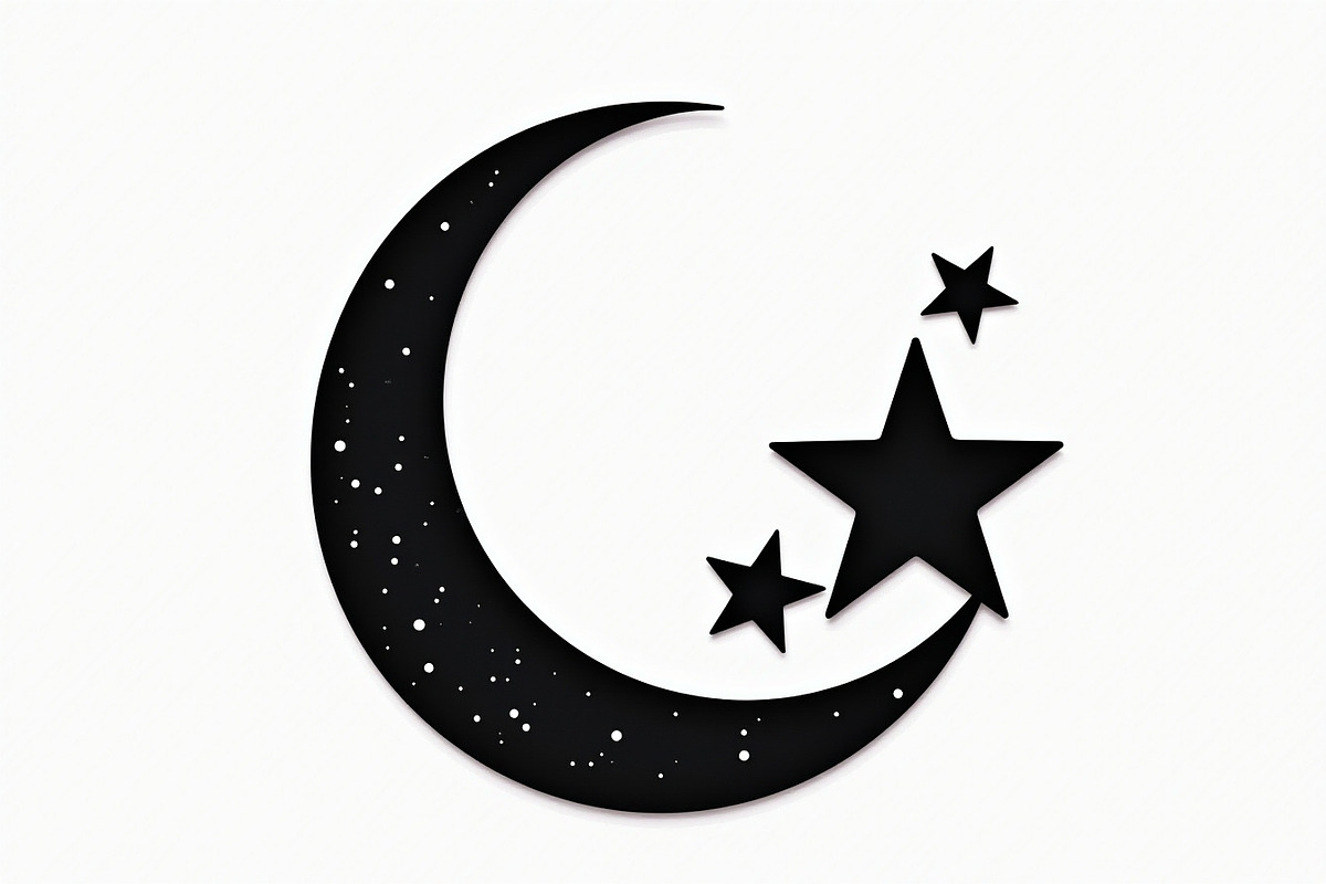 Crescent Moons and Star Silhouette, an Illustration by Amazin_art (Photo 4 of 31)