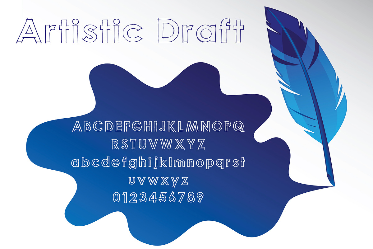 Artistic Draft, a Sans Serif Font by Fontastic Ventures (Photo 5 of 5)