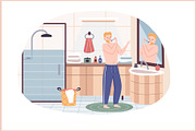 Daily Habits: Morning Routine Pack, a Healthcare Illustration by IRSYART (Thumbnail 7 of 10)