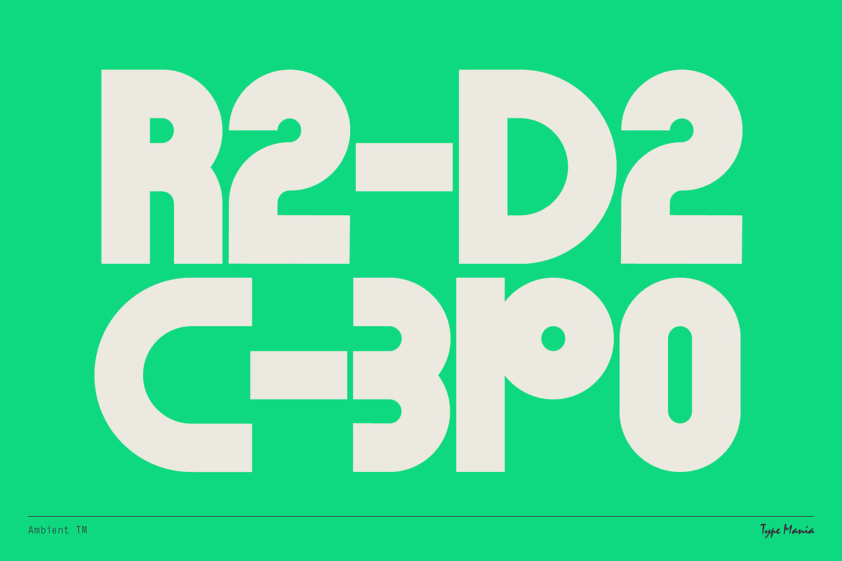 Ambient TM – Experimental Geometry, a Sans Serif Font by Type Mania (Photo 7 of 11)