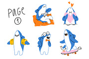 Cute shark cartoon vector mascot, an Animal Illustration by Stolenpencil (Thumbnail 2 of 3)