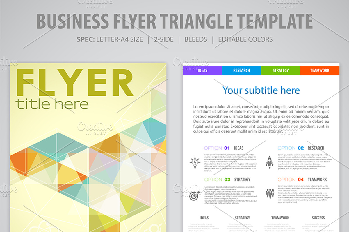 Flyers. Business Triangle Fliers, a Technology Illustration by TAlex (Photo 2 of 6)