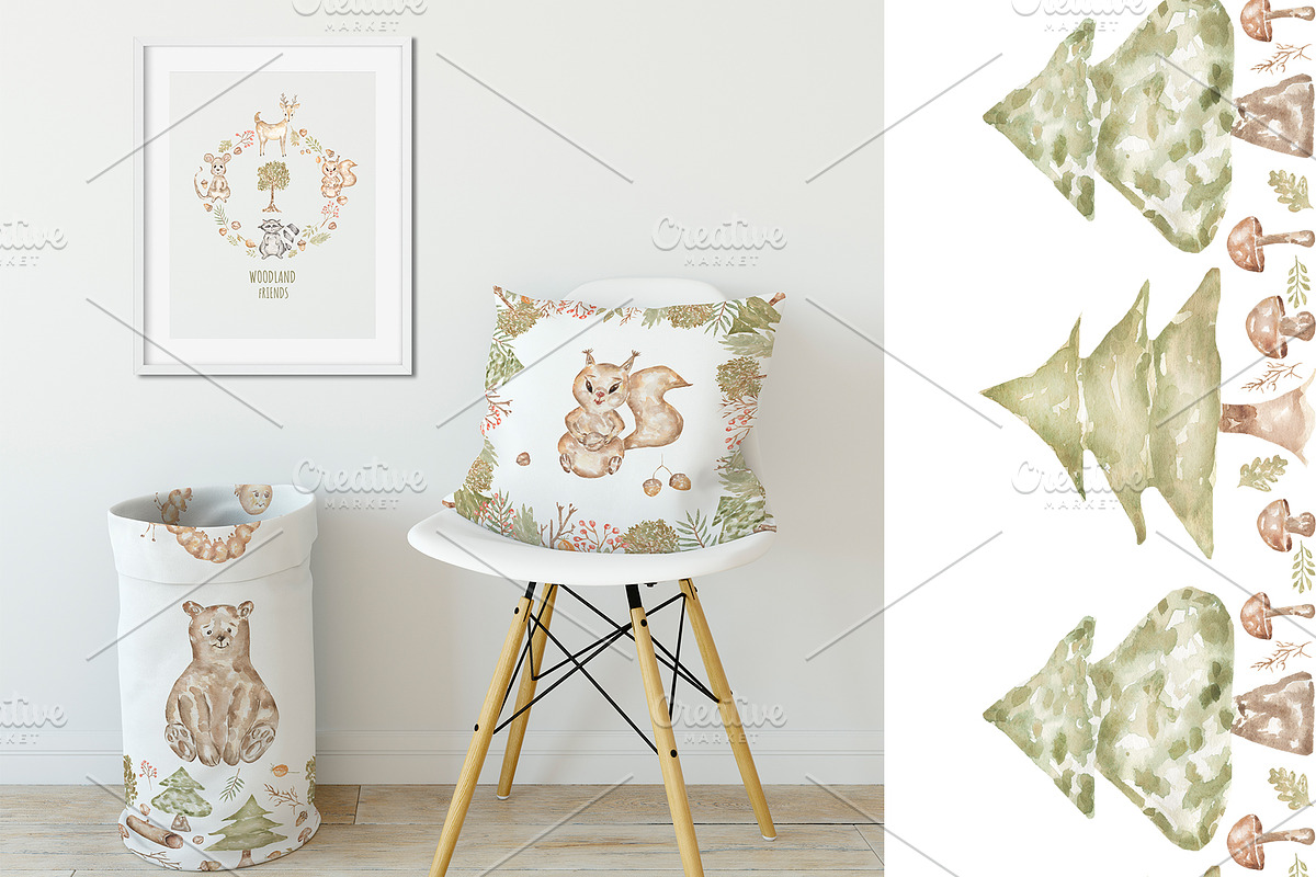 Cute Woodland Friends Collection, an Animal Illustration by MayaNavits (Photo 4 of 12)