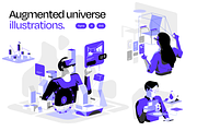 Virtual Reality & AR Illustrations, a Templates & Theme by Formfrom (Thumbnail 1 of 12)