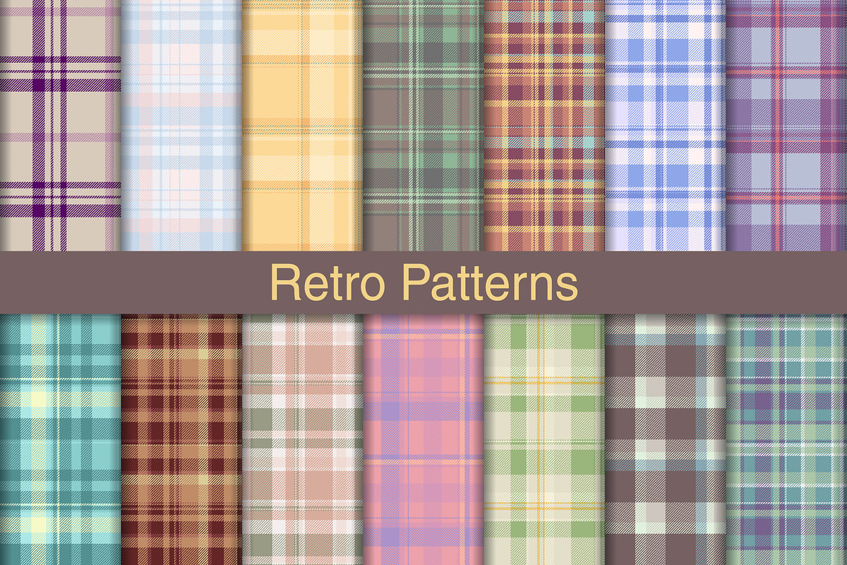 #228 Retro Fabric Patterns, a Pattern Graphic by Plaid4You (Photo 1 of 5)