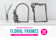 50 Floral Frames - SVG Cut Files, a Decorative Illustration by Arshad Ali (Thumbnail 1 of 9)