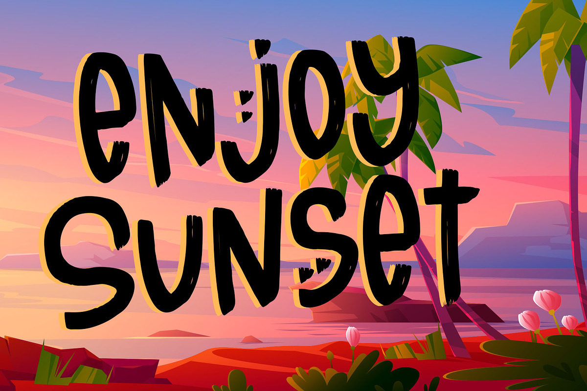 Sunset Story - Handwritten Font preview 3